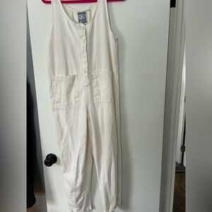 Jungmaven Cream Button-Front Jumpsuit